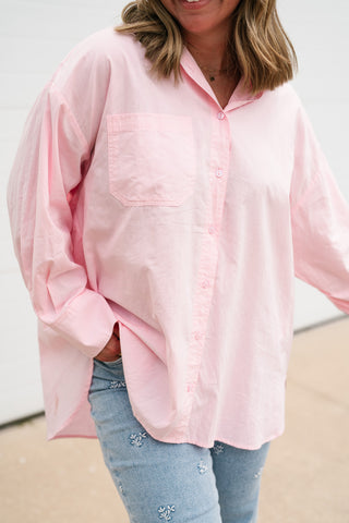 Petal Poetry Button Front Top