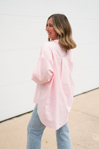 Petal Poetry Button Front Top