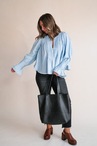 Free People Thousand Pintucks Blouse