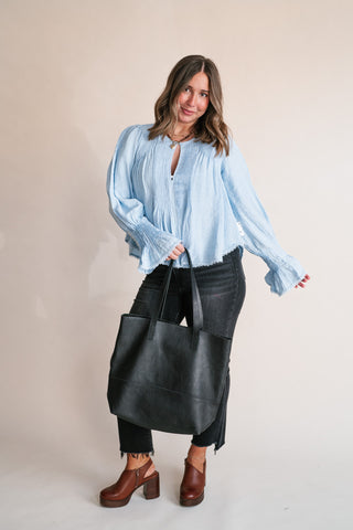 Free People Thousand Pintucks Blouse