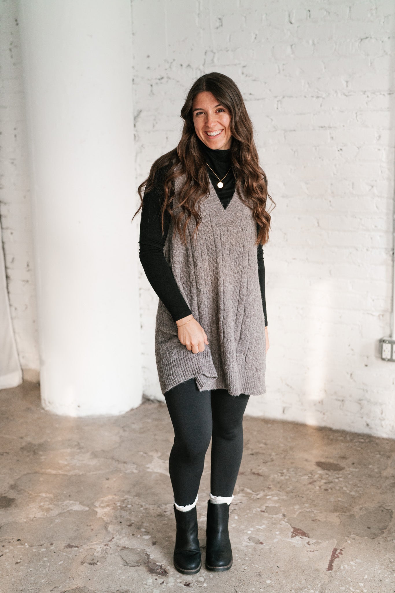 Cassie Cable Knit Sweater Tunic