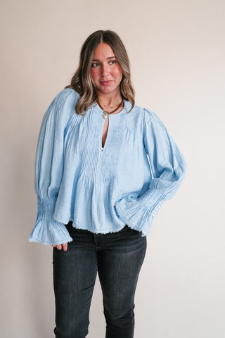Free People Thousand Pintucks Blouse