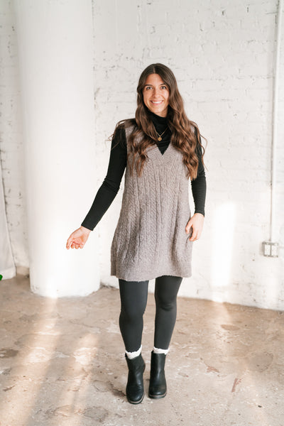 Cassie Cable Knit Sweater Tunic