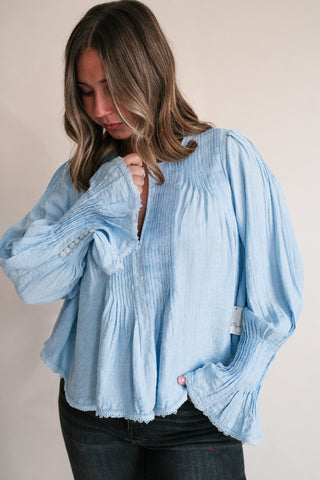 Free People Thousand Pintucks Blouse