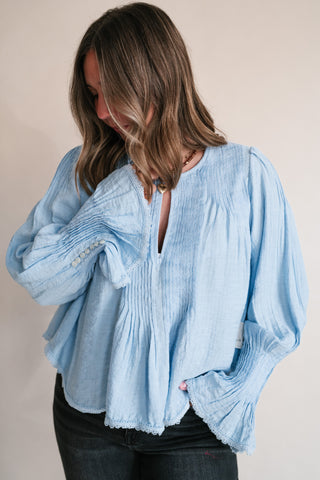 Free People Thousand Pintucks Blouse