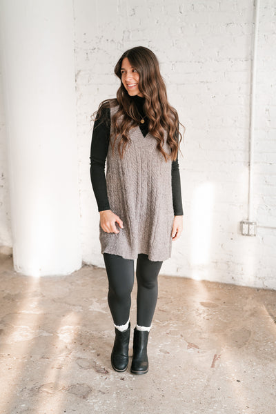 Cassie Cable Knit Sweater Tunic