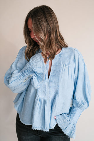 Free People Thousand Pintucks Blouse