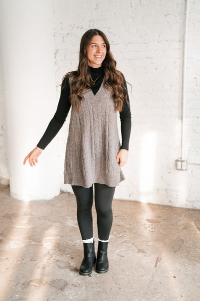 Cassie Cable Knit Sweater Tunic