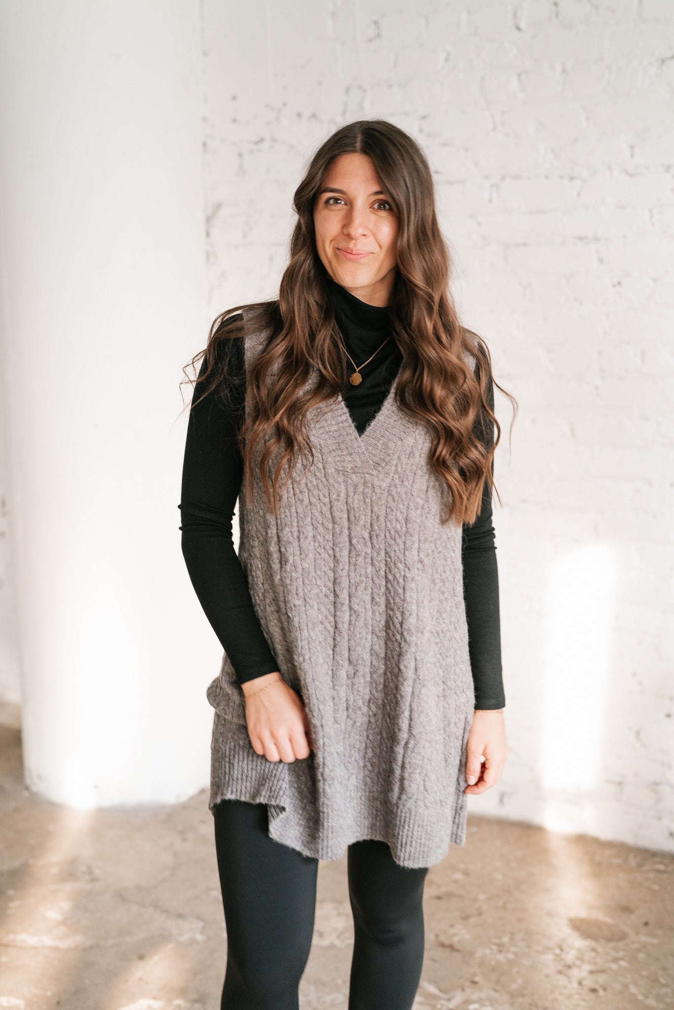 Cassie Cable Knit Sweater Tunic