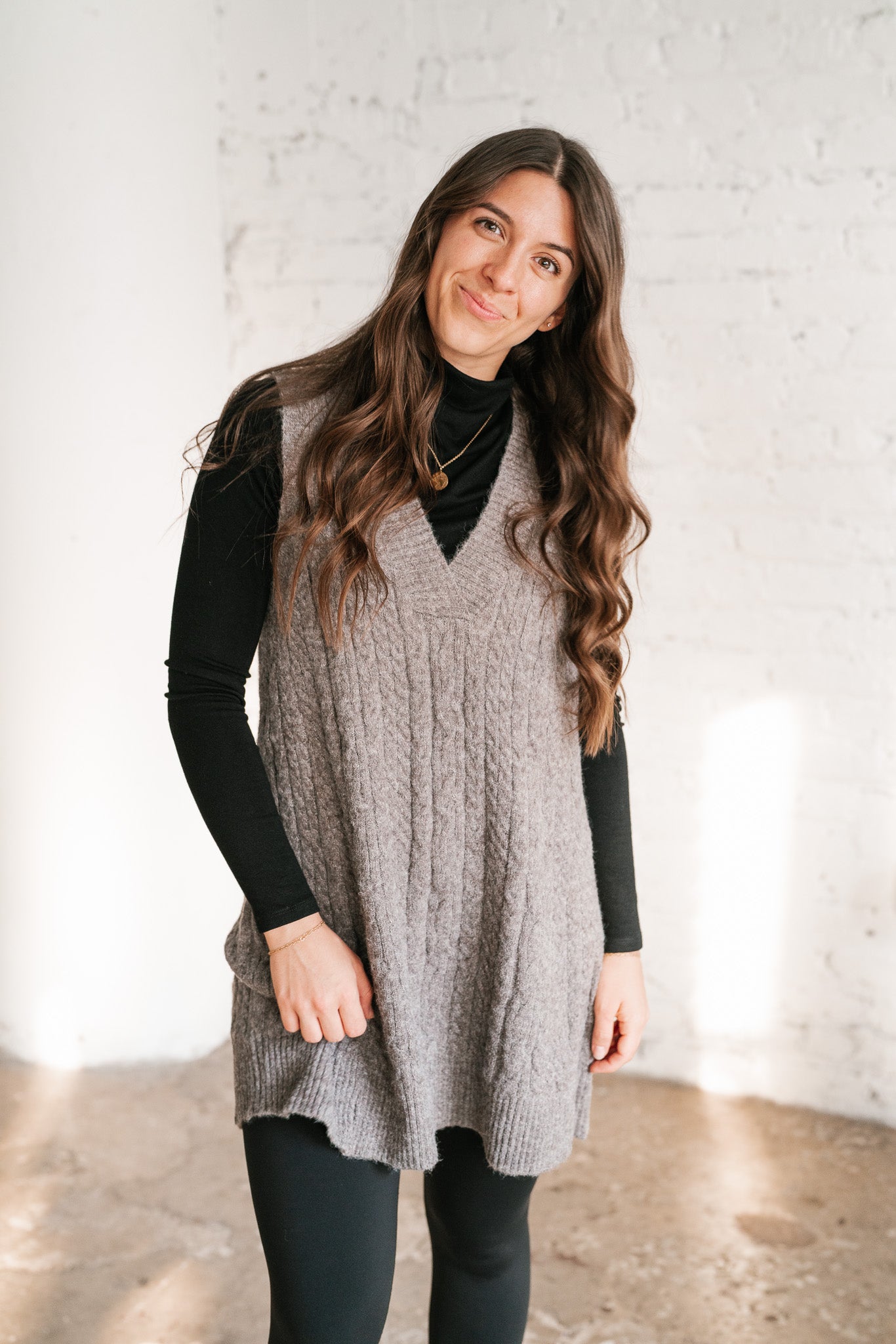 Cassie Cable Knit Sweater Tunic