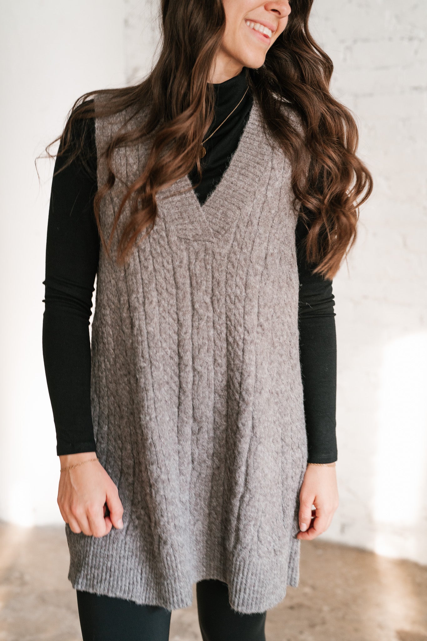 Cassie Cable Knit Sweater Tunic