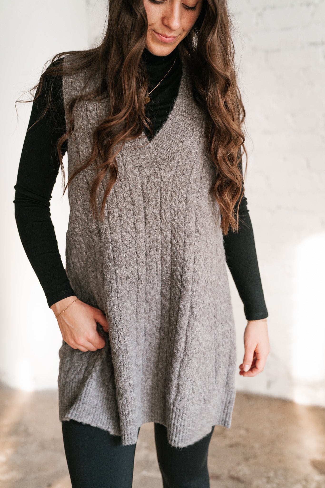 Cassie Cable Knit Sweater Tunic