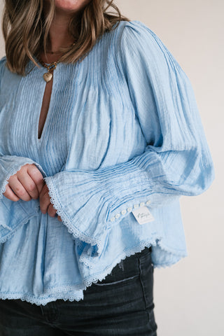 Free People Thousand Pintucks Blouse