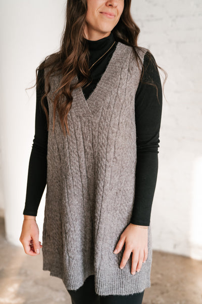 Cassie Cable Knit Sweater Tunic