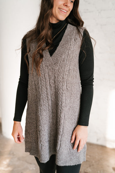 Cassie Cable Knit Sweater Tunic