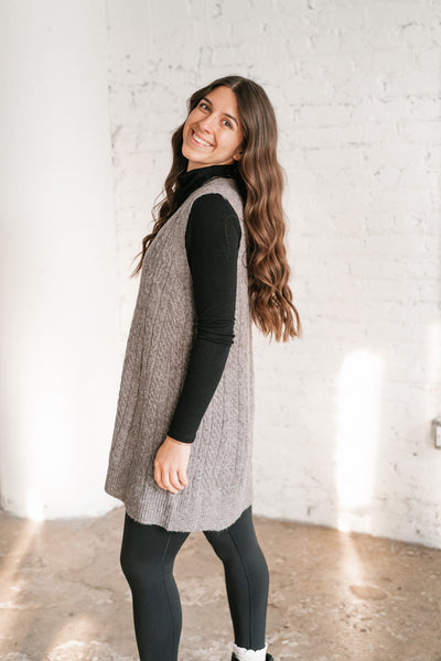 Cassie Cable Knit Sweater Tunic