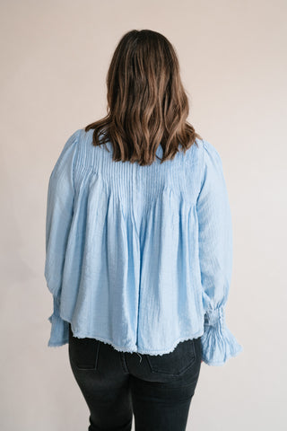 Free People Thousand Pintucks Blouse