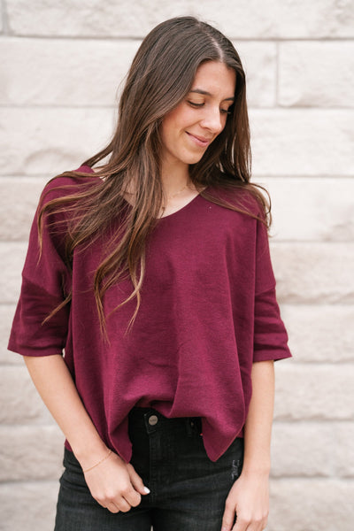 Carly V-Neck Short Sleeve Top