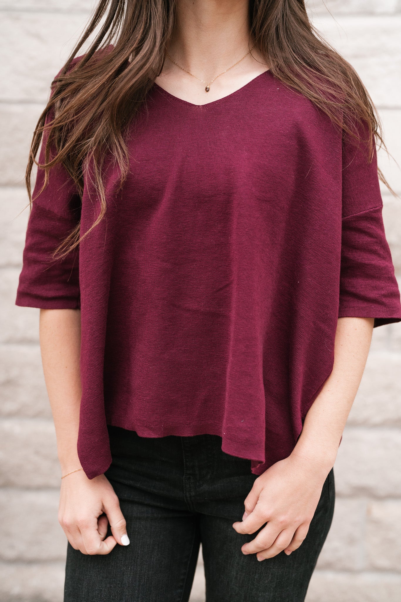 Carly V-Neck Short Sleeve Top