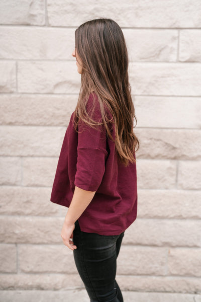 Carly V-Neck Short Sleeve Top