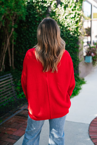 Wish You Well Comfy Cardigan - Red