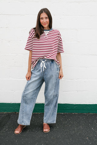 Uptown Girl Stripe Colorblock Tee