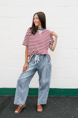 Uptown Girl Stripe Colorblock Tee