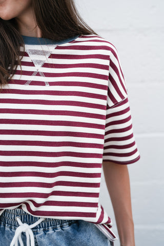 Uptown Girl Stripe Colorblock Tee