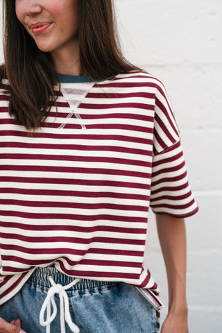 Uptown Girl Stripe Colorblock Tee