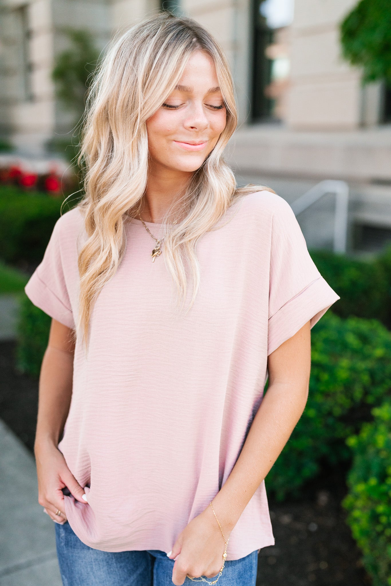 Everyday Staple Folded Sleeve Top