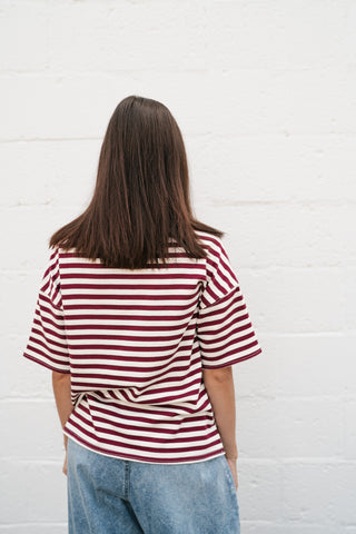 Uptown Girl Stripe Colorblock Tee