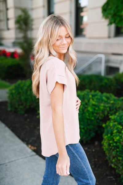 Everyday Staple Folded Sleeve Top