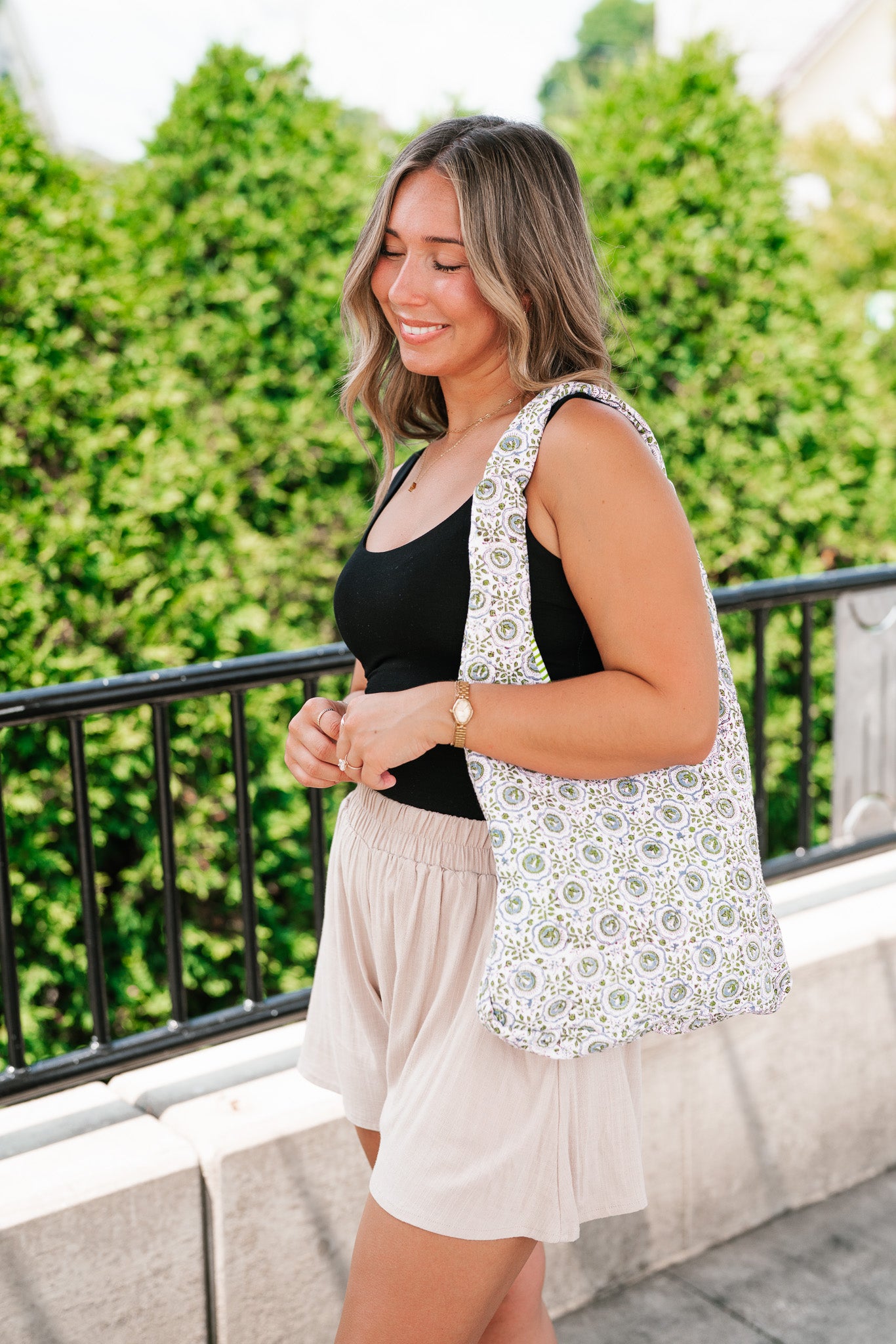 Charlotte Patchwork Shoulder bag - Sage
