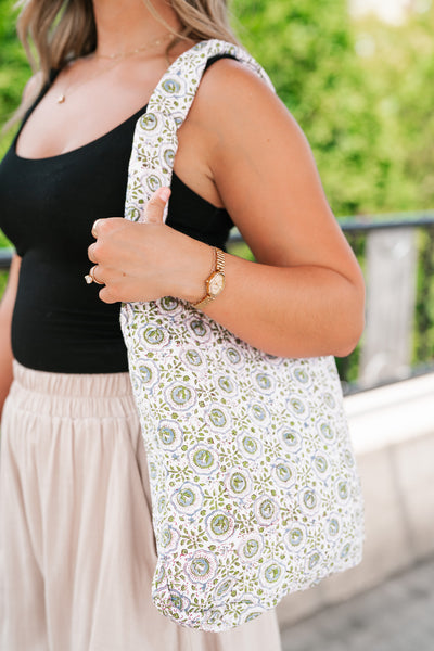 Charlotte Patchwork Shoulder bag - Sage