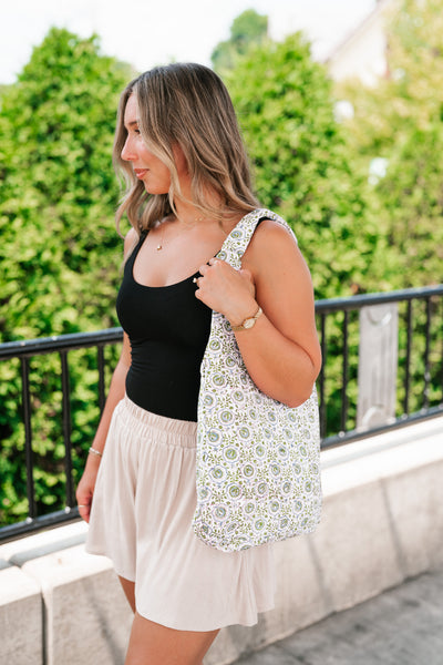 Charlotte Patchwork Shoulder bag - Sage