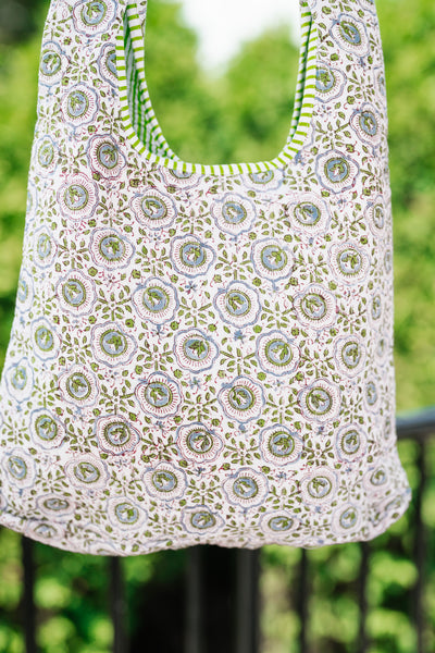Charlotte Patchwork Shoulder bag - Sage