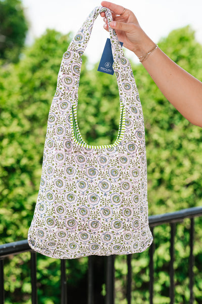 Charlotte Patchwork Shoulder bag - Sage