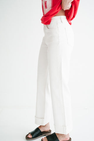 Lovervet Ally High Rise Cuffed Wide Leg Jeans