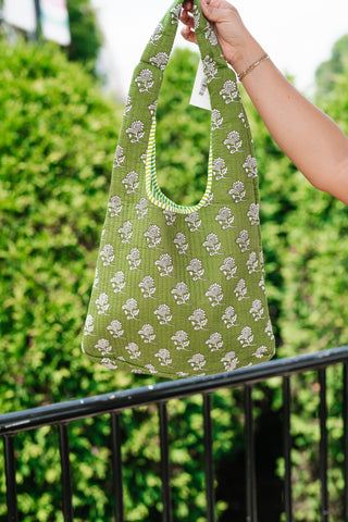 Carrie Patchwork Shoulder bag - Martini Green