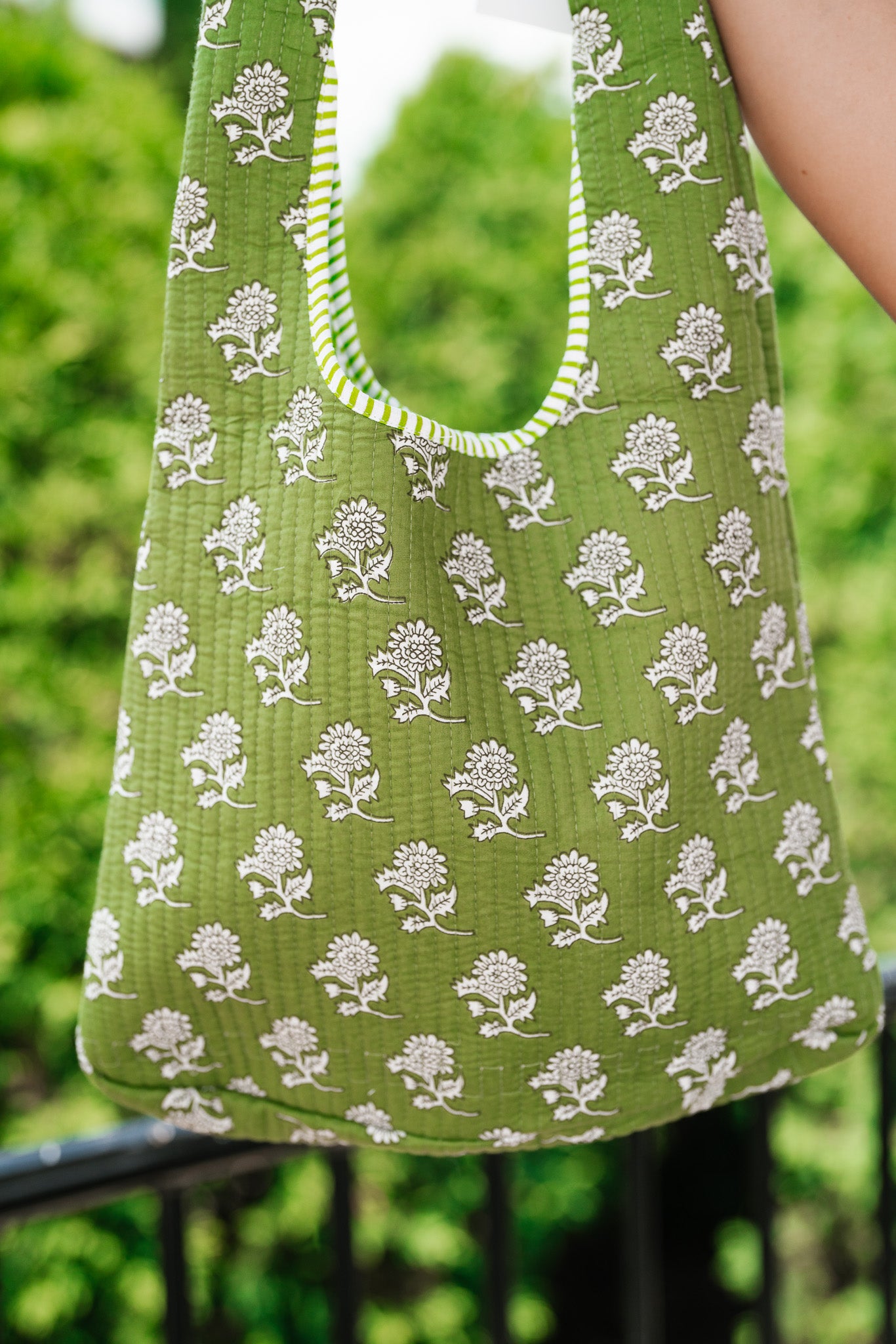 Carrie Patchwork Shoulder bag - Martini Green