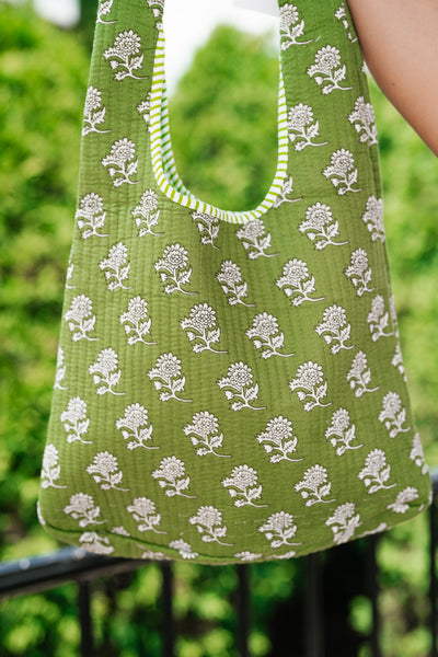 Carrie Patchwork Shoulder bag - Martini Green