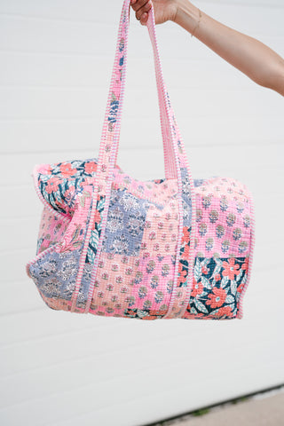 Petal Grove Patchwork Duffle Bag