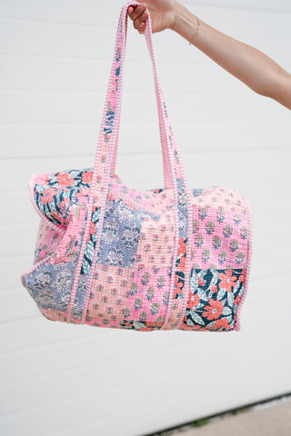 Petal Grove Patchwork Duffle Bag