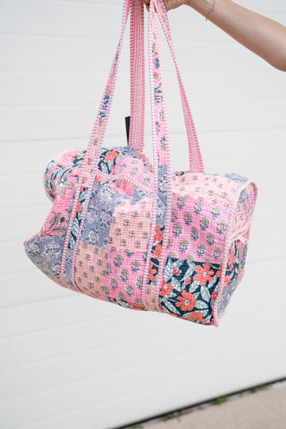 Petal Grove Patchwork Duffle Bag