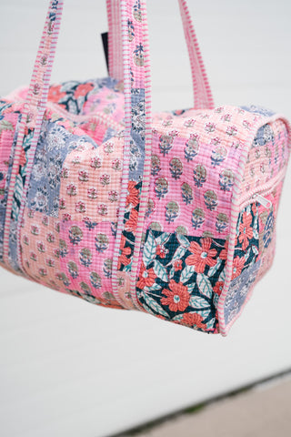Petal Grove Patchwork Duffle Bag