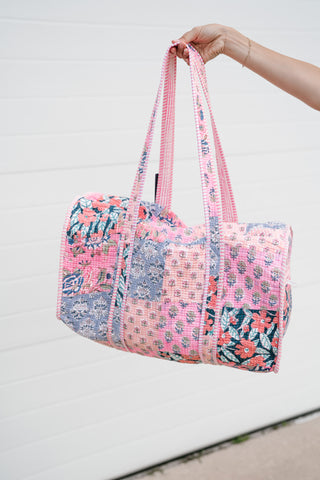 Petal Grove Patchwork Duffle Bag