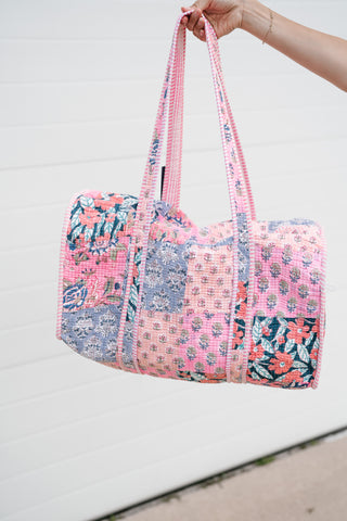 Petal Grove Patchwork Duffle Bag