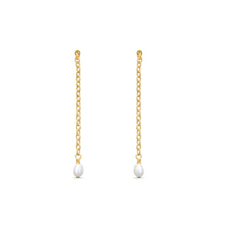 ABLE Iris Long Pearl Drop Earrings