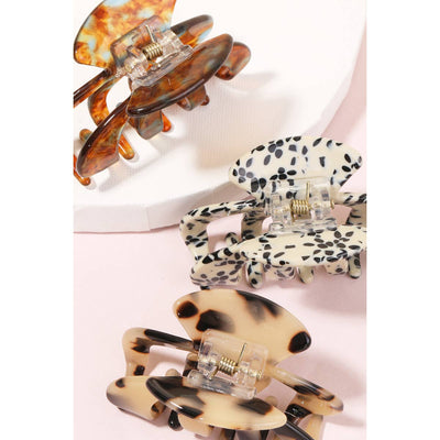 Assorted Acetate Jaw Hair Clips- Multi
