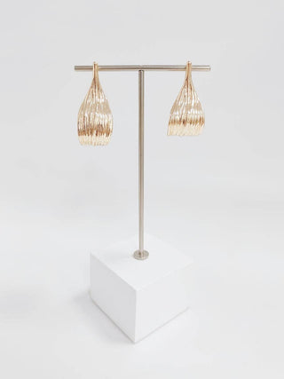 Golden Petal Hoop Earring